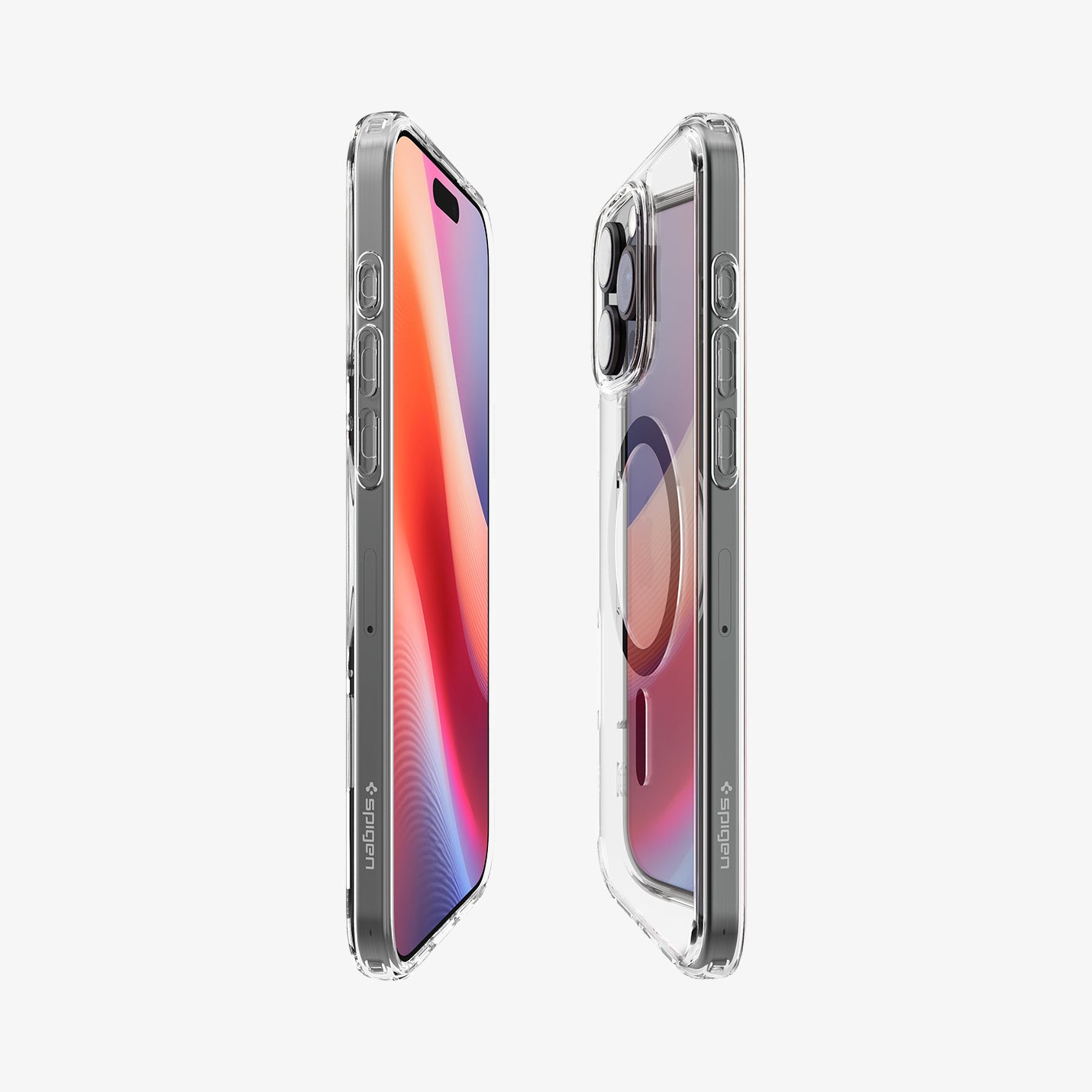 ACS08130 - iPhone 16 Pro Case Ultra Hybrid (MagFit) in Graphite showing the partial front, partial back and sides