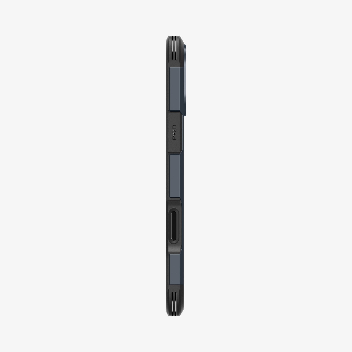 ACS08511 - iPhone 16 Pro Case Tough Armor T AI (MagFit) in Metal Slate showing the side