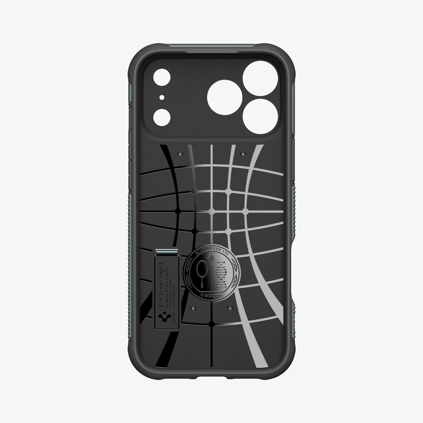 ACS09683 - iPhone 17 Pro Slim Armor (MagFit) in Abyss Green showing the inner case