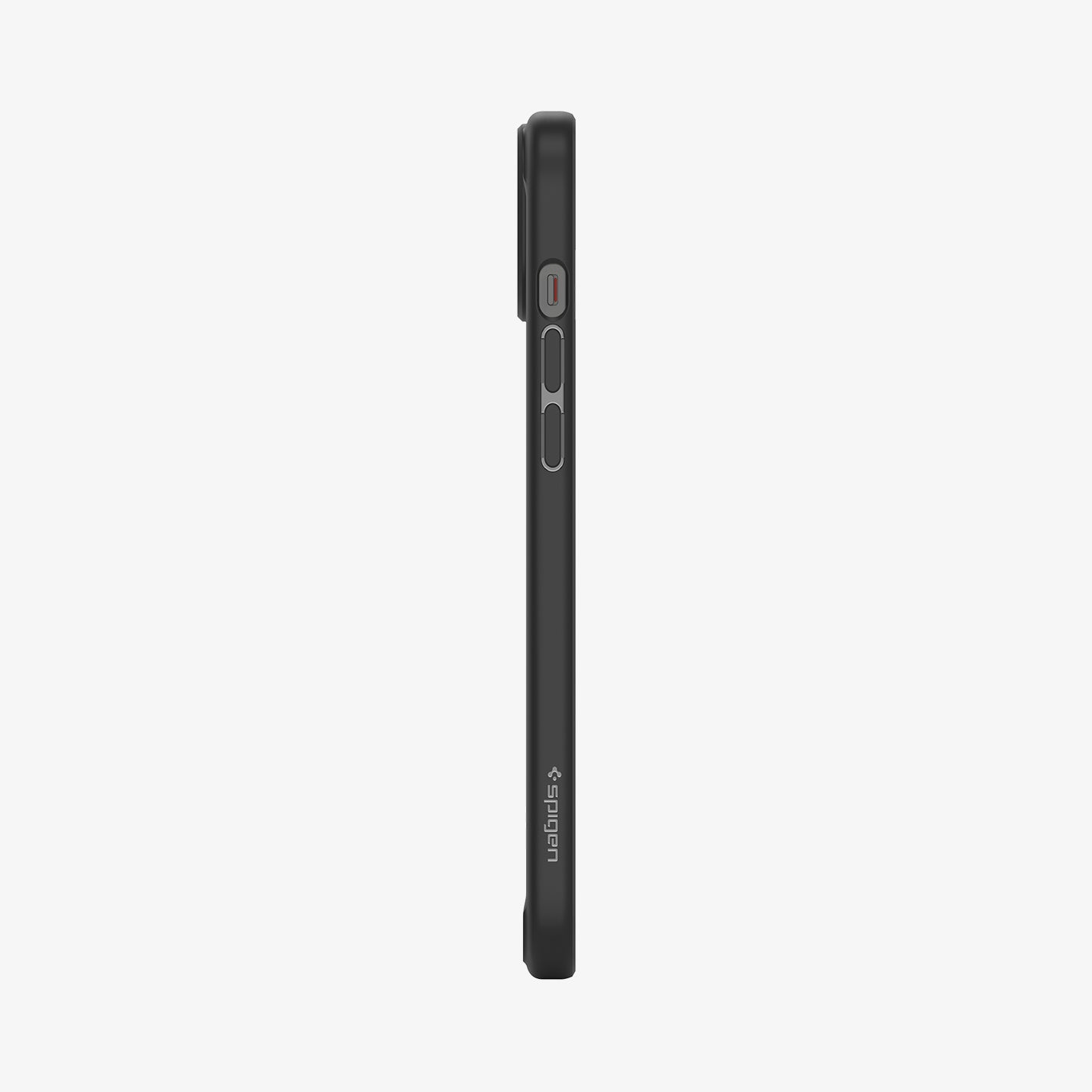 ACS06797 - iPhone 15 Case Ultra Hybrid in frost black showing the side with volume controls