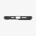ACS06797 - iPhone 15 Case Ultra Hybrid in frost black showing the bottom with precise cutouts