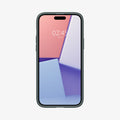 ACS06798 - iPhone 15 Case Ultra Hybrid in frost green showing the front