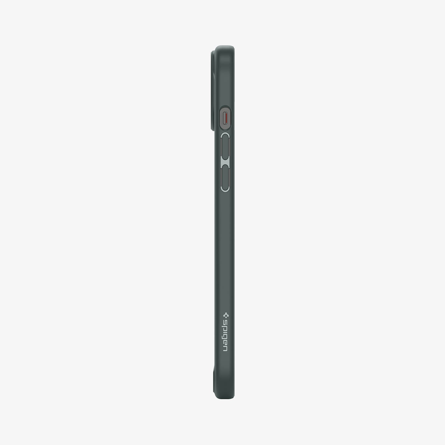 ACS06798 - iPhone 15 Case Ultra Hybrid in frost green showing the side with volume controls
