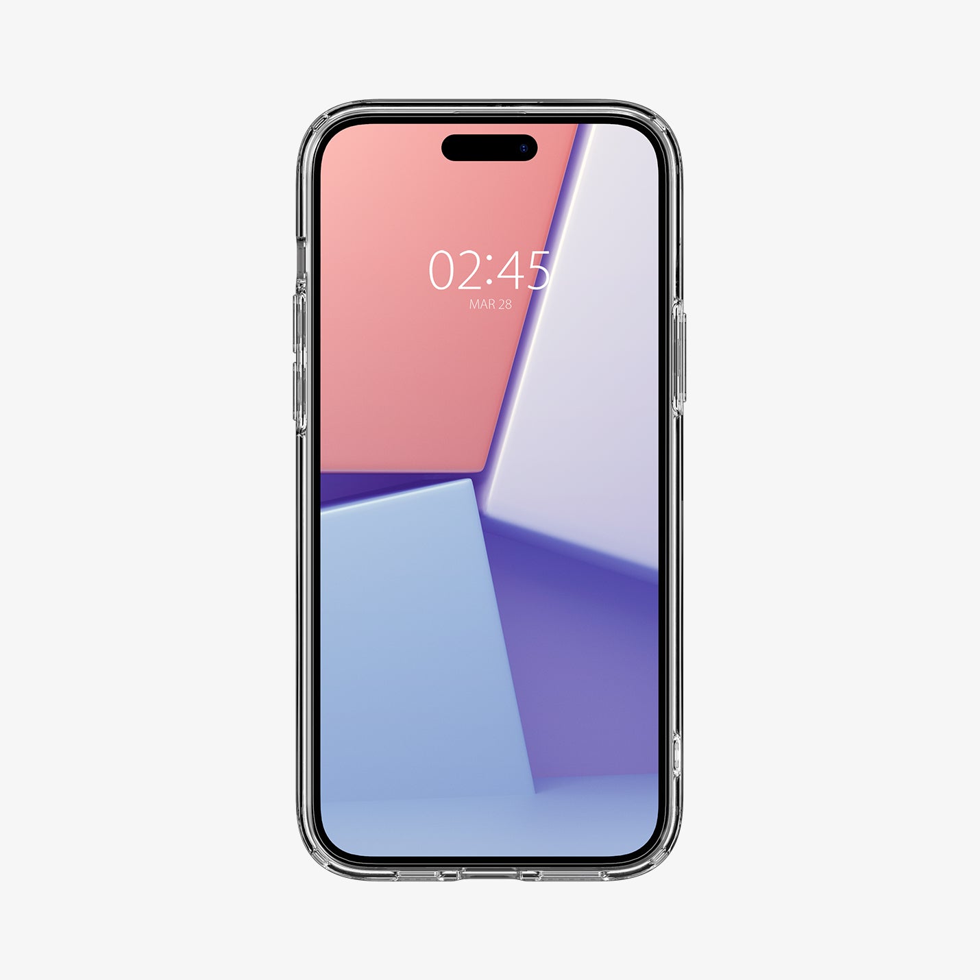 ACS06655 - iPhone 15 Plus Case Ultra Hybrid in frost clear showing the front