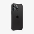 AGL06159 - iPhone 16 Pro / 16 Pro Max Optik Pro Lens Protector in zero one showing the back and partial side
