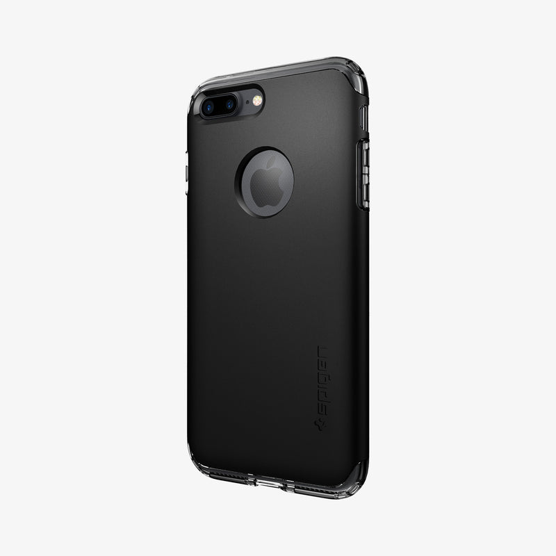 043CS20850 - iPhone 7 Plus Case Hybrid Armor in Black showing the back and partial side