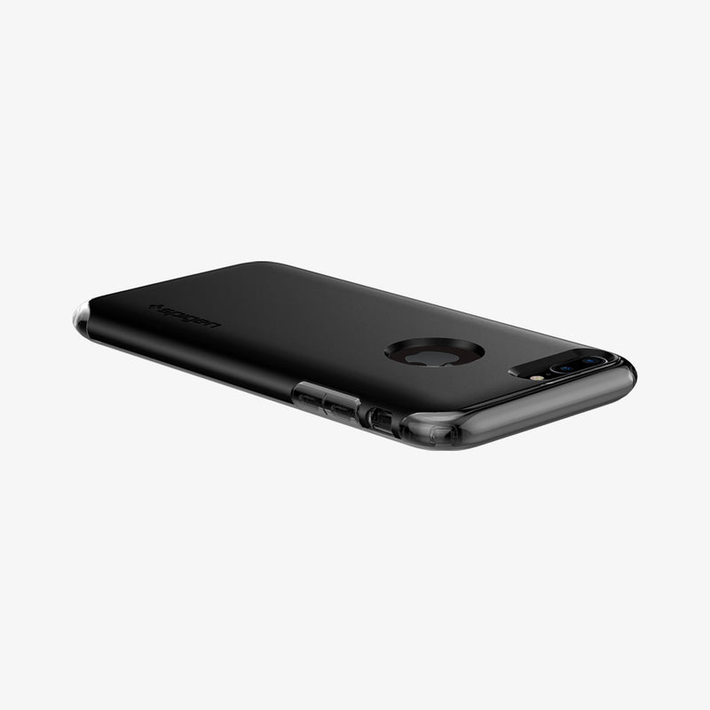 043CS20850 - iPhone 7 Plus Case Hybrid Armor in Black showing the back and partial top on a flat surface