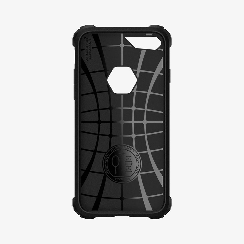 042CS21491 - iPhone 8 Case Rugged Armor Extra in Black showing the inner case with spider web pattern