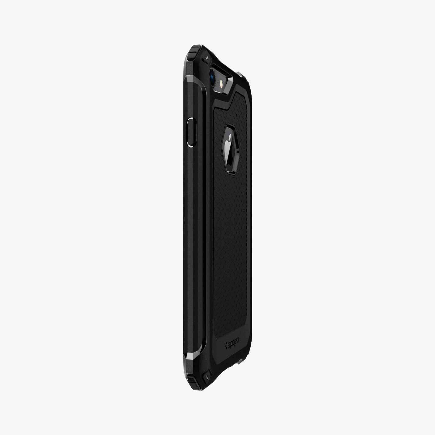 042CS21491 - iPhone 8 Case Rugged Armor Extra in Black showing the partial back and partial side