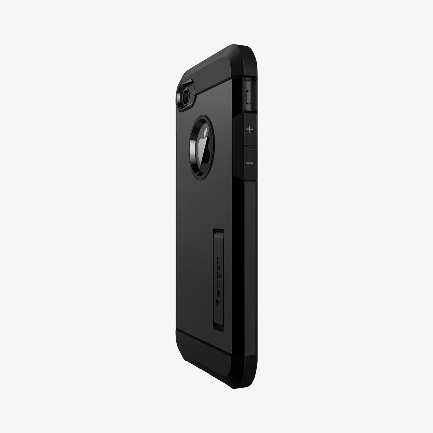 054CS22216 - iPhone 7 Case Tough Armor 2 in Black showing the partial back and side