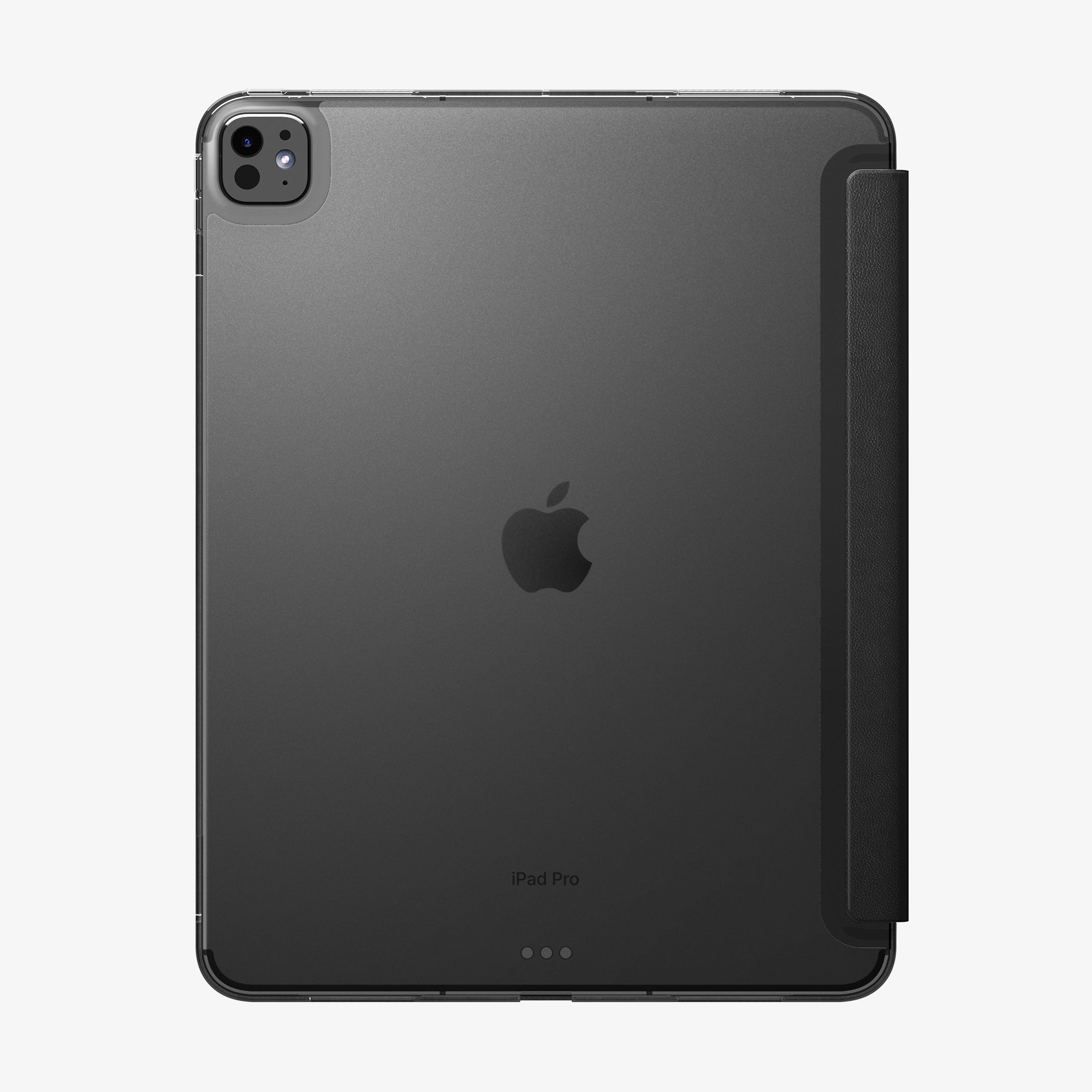 ACS09439 - iPad Pro 13-inch (2024) Case Liquid Air Folio in Black showing the back