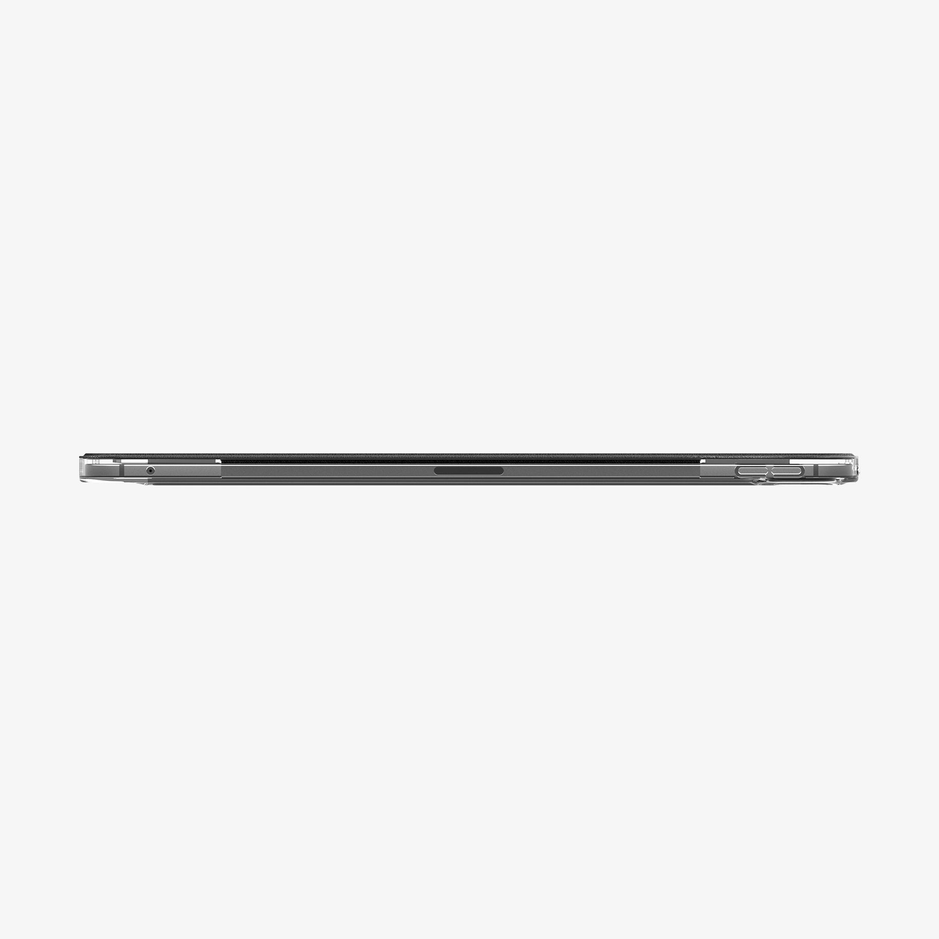 ACS09439 - iPad Pro 13-inch (2024) Case Liquid Air Folio in Black showing the side with volume buttons