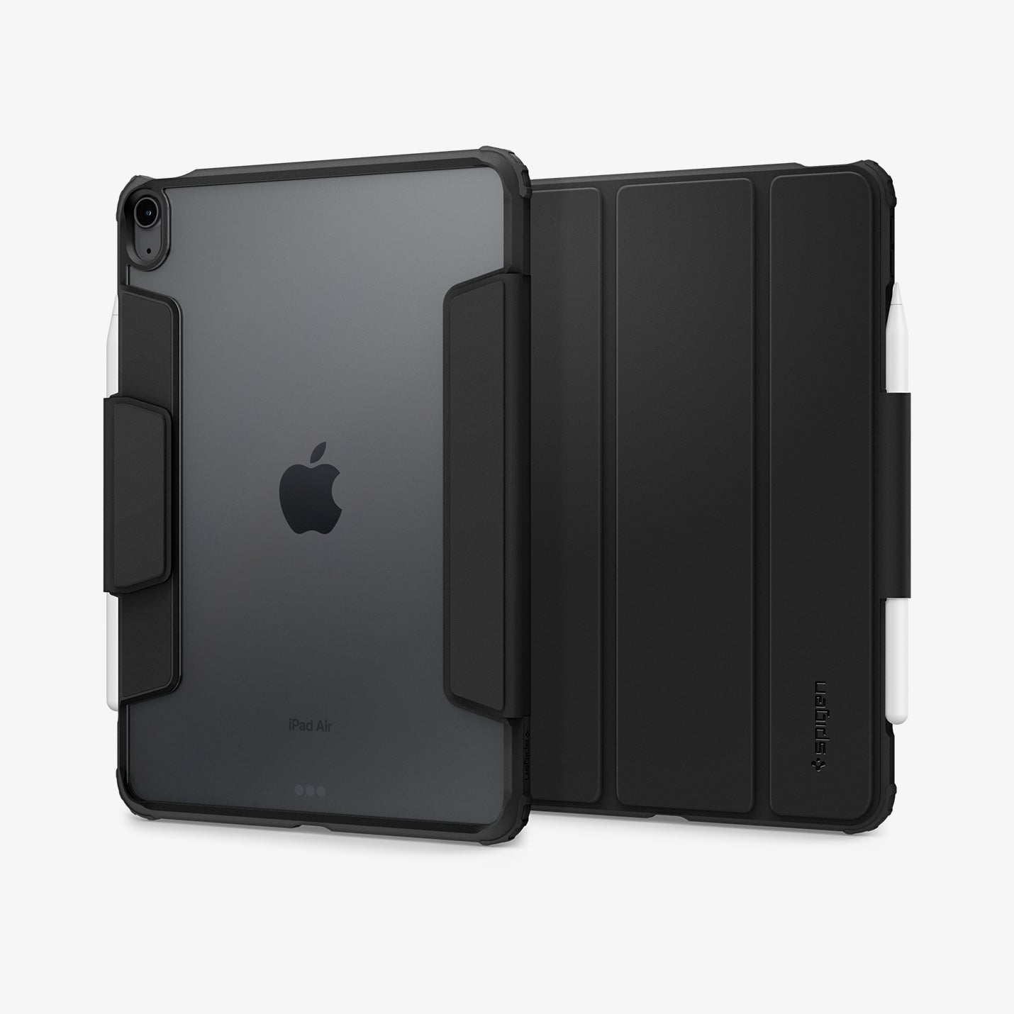 ACS07758 - iPad Air 11-inch (2024) Case Air Skin Pro in Black showing the back, front and partial sides