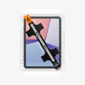 AGL07798 - iPad Air 10.9-inch GLAS.tR EZ FIT in Clear showing the top of ez fit tray attached to the device