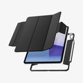 ACS07678 - iPad Air 12.9-inch Case Air Skin Pro in Black showing the front and back of case hovering away from device