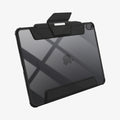 ACS07678 - iPad Air 12.9-inch Case Air Skin Pro in Black showing the back and partial bottom with cover flap open