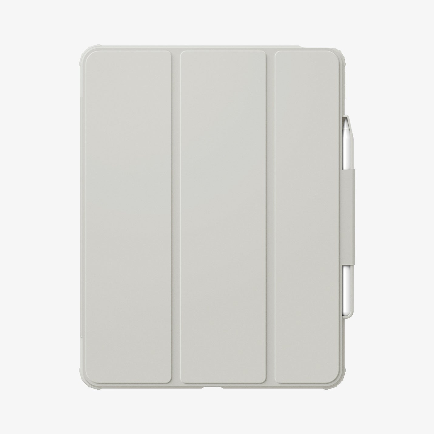ACS07677 - iPad Air 12.9-inch Case Air Skin Pro in Gray showing the front with s-pen attached