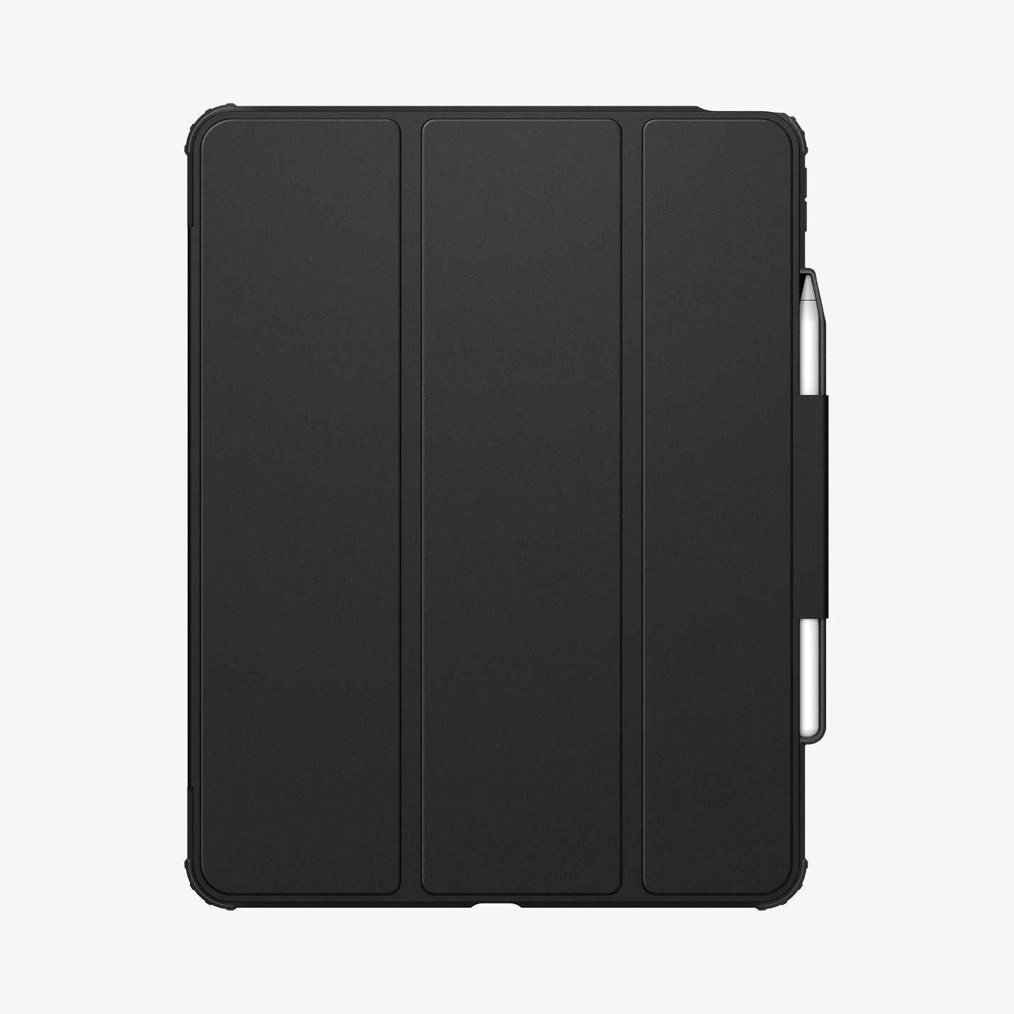 ACS07668 - iPad Air 12.9-inch Case Ultra Hybrid Pro in Black showing the front with s-pen attached