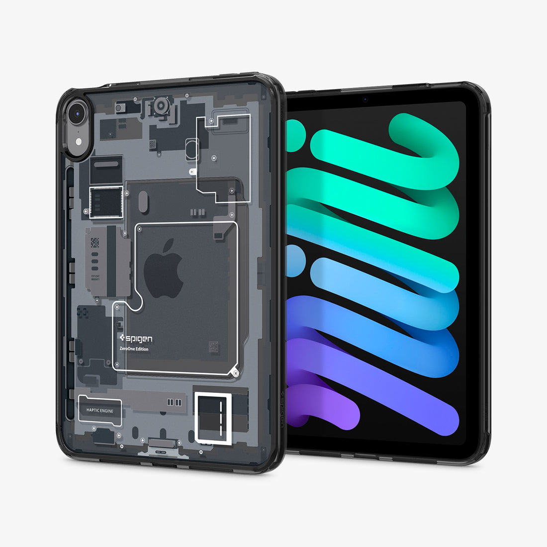 ACS09162 - iPad Mini 7 Case Ultra Hybrid Zero One showing the back, front and sides