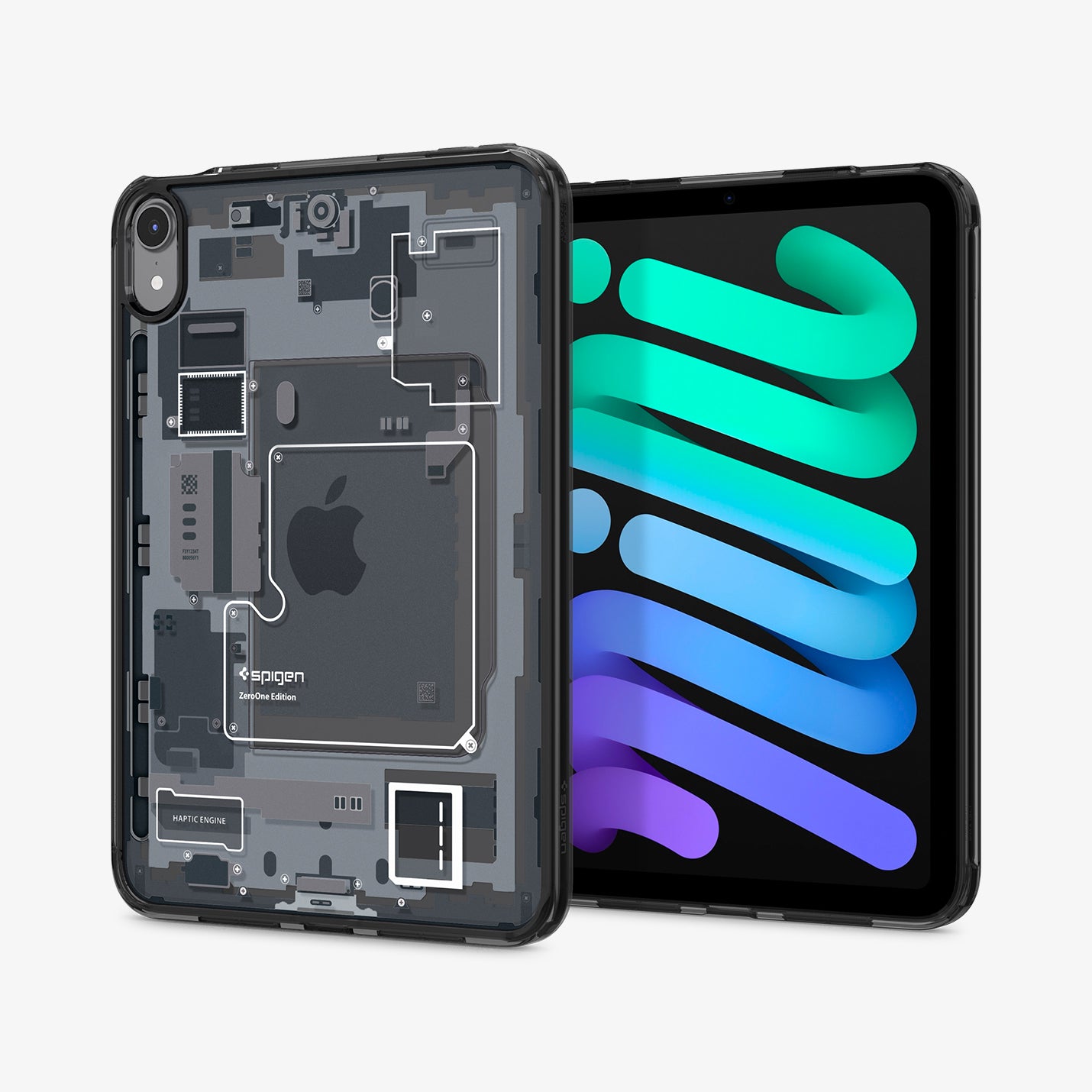 ACS09162 - iPad Mini 7 Case Ultra Hybrid Zero One showing the back, front and sides