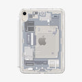 ACS09163 - iPad Mini 7 Case Ultra Hybrid Zero One White showing the 
back