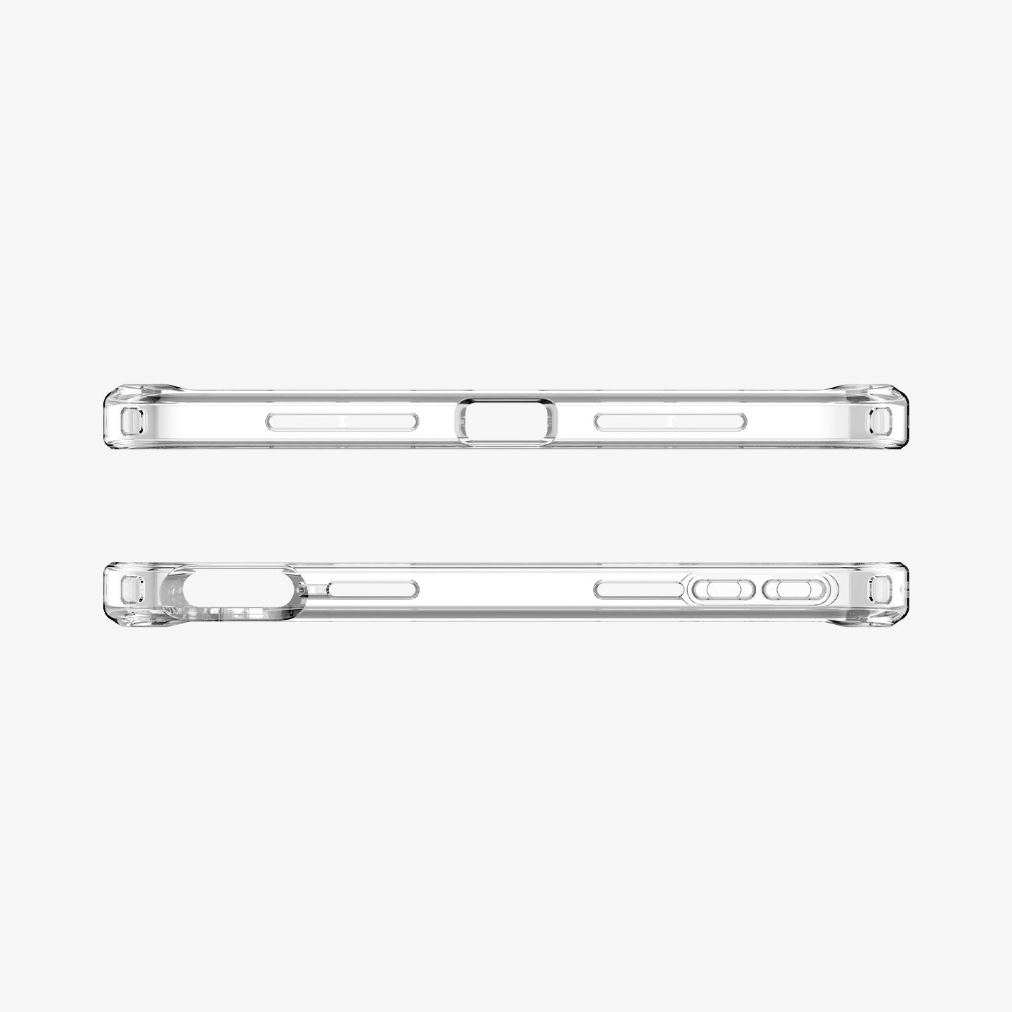 ACS09163 - iPad Mini 7 Case Ultra Hybrid Zero One White showing the 
top and bottom