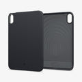 ACS09230 - iPad Mini 7 Case Nano Pop in Black Sesame showing the back, partial inner and sides