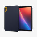ACS12397 - iPad Mini 8 Nano Pop in Blueberry Navy showing front and back views of an iPad mini case with a slim design and side-mounted Apple Pencil