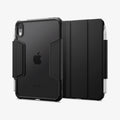 ACS12401 - iPad mini 8 Ultra Hybrid Pro showing a tablet case with a transparent back, reinforced corners, a tri-fold cover, and a stylus holder.