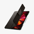 ACS01025 - iPad Pro 11-inch (2022) Rugged Armor Pro in Gunmetal showing the partial front of the cover and of the device with s-pen attached 