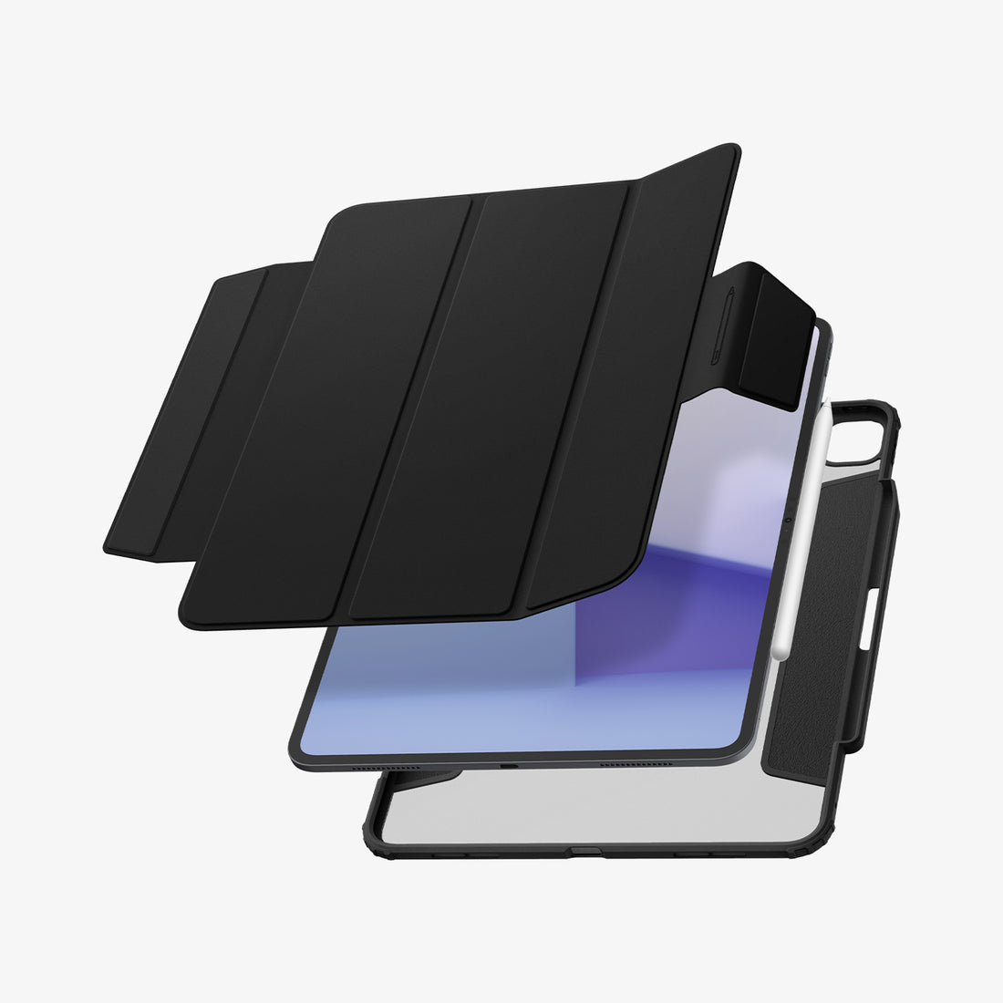 ACS07766 - iPad Pro 12.9-inch Case Air Skin Pro in Gray showing the front and back of case hovering away from tablet