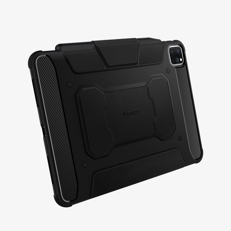 ACS02889 - iPad Pro 12.9-inch Case Rugged Armor Pro in Black showing the back and partial bottom