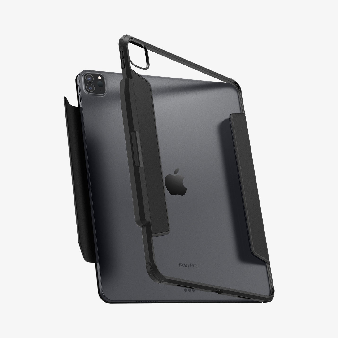 ACS02880 - iPad Pro 12.9"(2022/2021) Case Ultra Hybrid Pro in black showing the back with case slightly hovering away from device