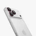 AGL12044 - iPhone 18 Pro Max / iPhone 18 Pro Optik Pro EZ Fit Lens Protector in Dark Cherry showing individual lens protectors installed over the camera lenses.