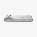AGL12038 - iPhone 18 Pro Optik Pro XL EZ Fit Lens Protector in Silver showing the installed lens protector sitting flush along the camera area.