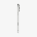 AGL12038 - iPhone 18 Pro Optik Pro XL EZ Fit Lens Protector in Silver showing the slim profile of the installed lens protector from the side.
