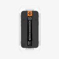 AGL12029 - iPhone 18 Pro Max Pro GLAS.tR EZ Fit | Privacy showing the screen protector secured inside the installation tray before application.