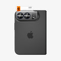 AGL12011 - iPhone Duo Optik Pro EZ Fit Lens Protector in Night Sky showing the EZ Fit Optik Pro alignment tray positioned over the dual camera lenses