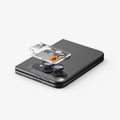 AGL12011 - iPhone Duo Optik Pro EZ Fit Lens Protector in Night Sky showing the EZ Fit Optik Pro tray aligned above the camera lenses for easy installation