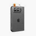 AGL12012 - iPhone Duo Optik Pro EZ Fit Lens Protector in Star White showing the EZ Fit Optik Pro installation tray fitted over the dual camera lenses