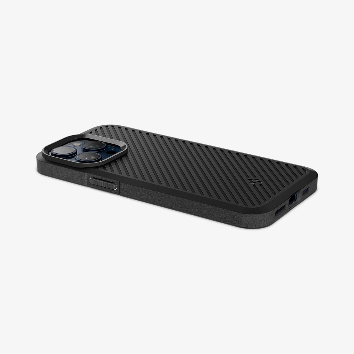 ACS06441 - iPhone 15 Pro Max Case Core Armor in matte black showing the back, side and bottom