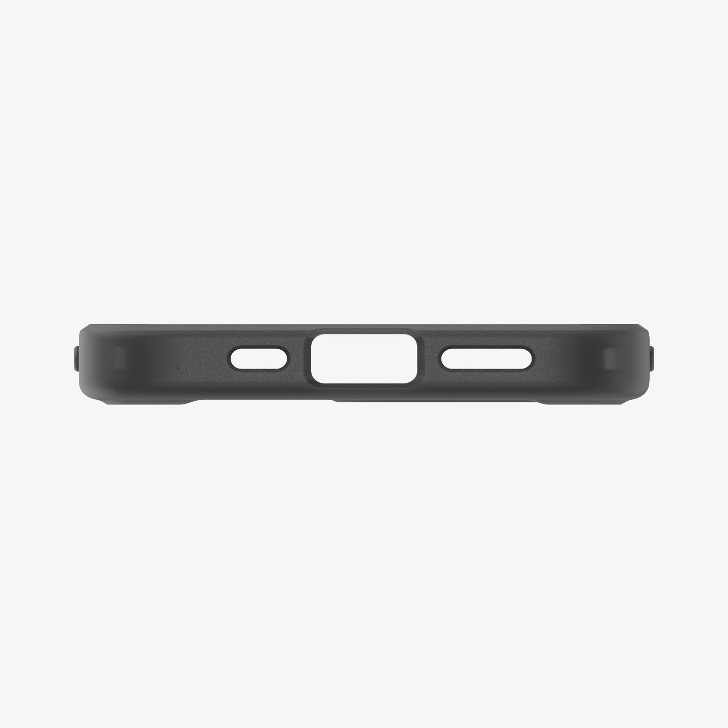 ACS09146 - iPhone 16e Case Ultra Hybrid Classic (MagFit) in Classic Black showing the bottom