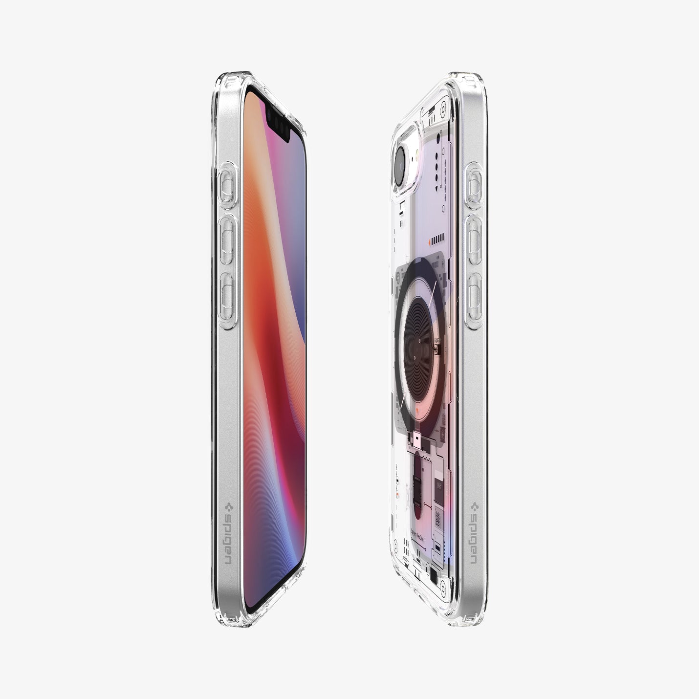 ACS09143 - iPhone 17e Case Ultra Hybrid Neo One (MagFit) in Neo One showing the partial front, partial back and sides
