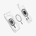ACS09143 - iPhone 17e Case Ultra Hybrid Neo One (MagFit) in Neo One showing the inner layer hovering above the metal ring parts and the case