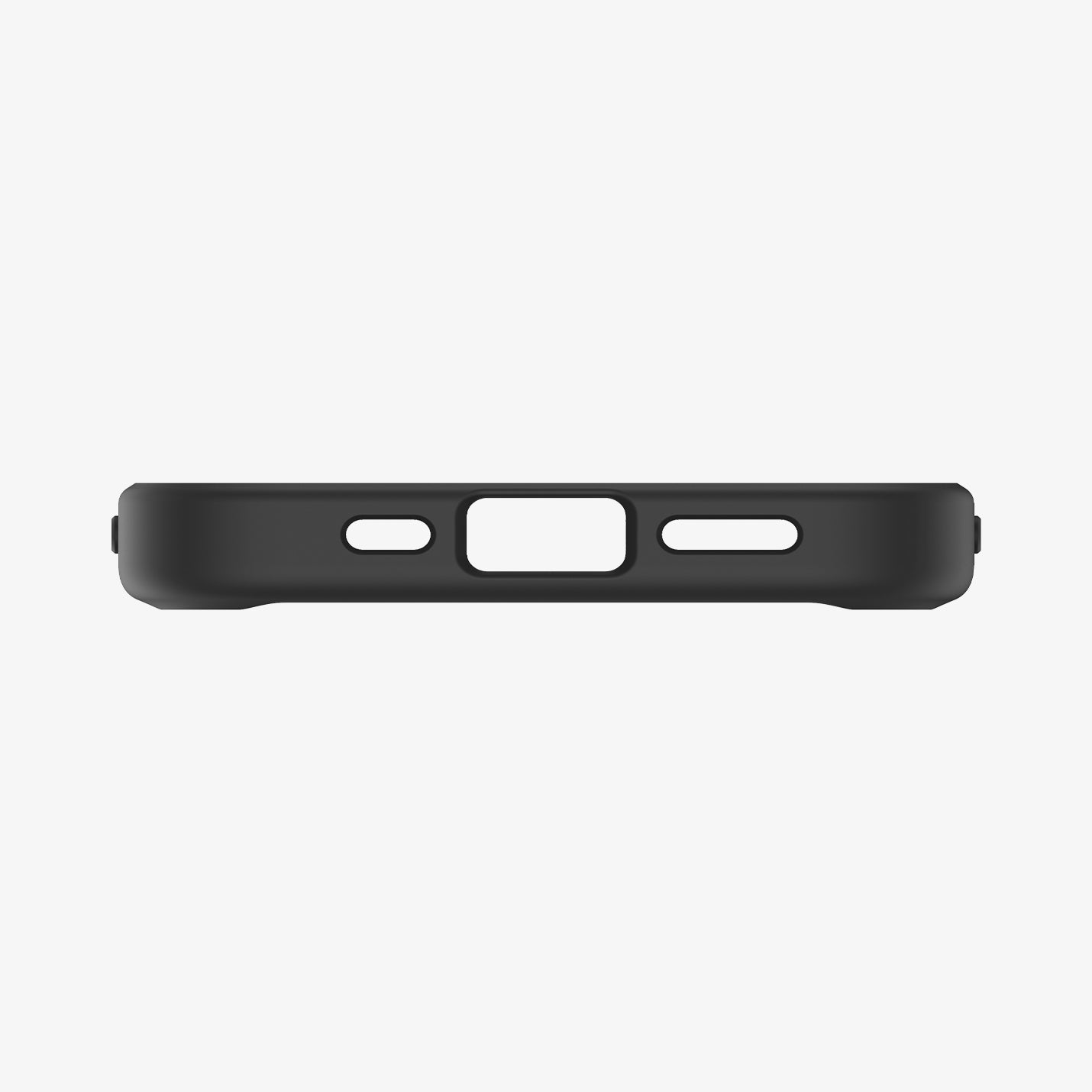 ACS09149 - iPhone 16e Case Ultra Hybrid S (MagFit) in Frost Black showing the bottom