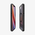 ACS09149 - iPhone 16e Case Ultra Hybrid S (MagFit) in Frost Black showing the partial front, partial back and sides