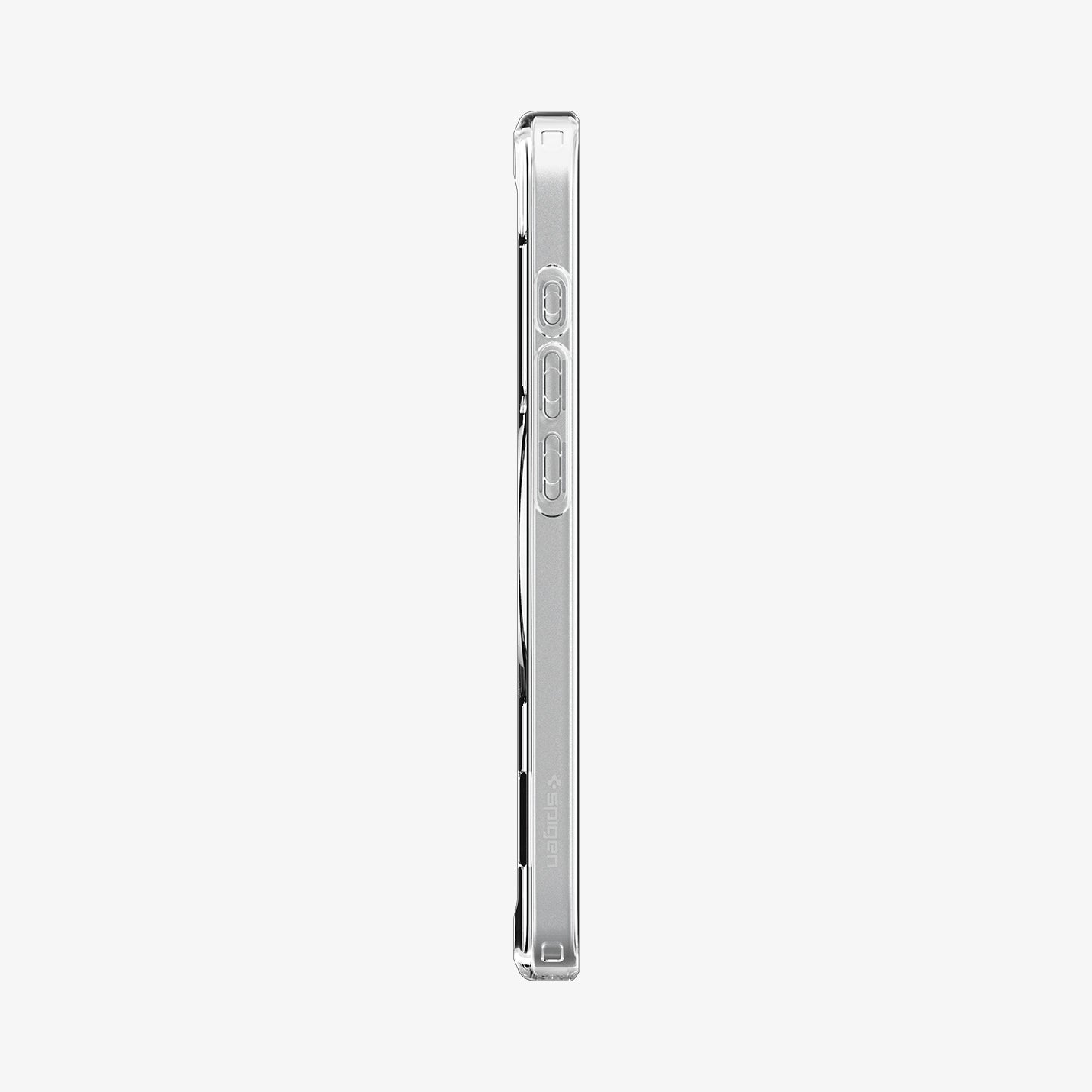 ACS09148 - iPhone 16e Case Ultra Hybrid S (MagFit) in Clear White showing the side