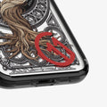 ACS09758 - iPhone 16 Pro Case c11 Series Sephiroth Edition (MagFit) showing the partial back and bottom zoomed in