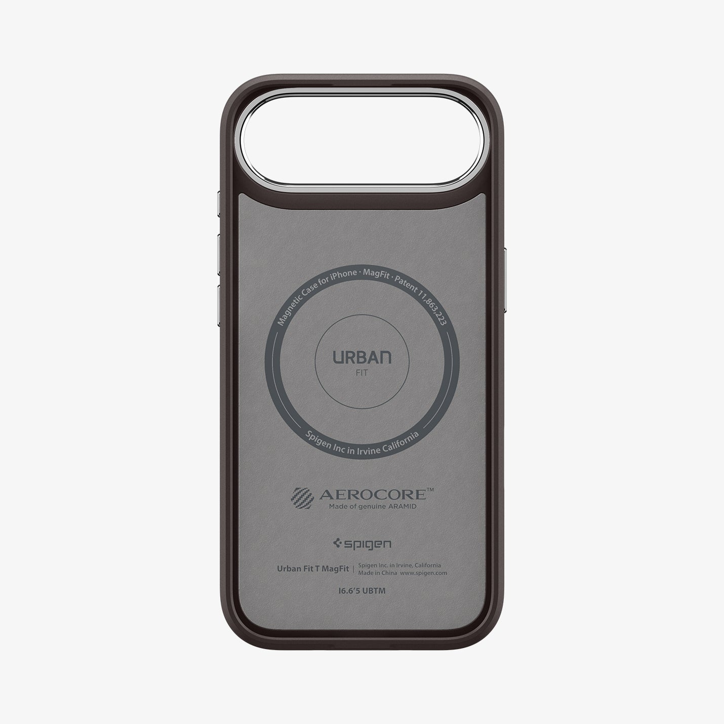 ACS10001 - iPhone 17 Air Urban Fit T (MagFit) in Mocha Brown showing the inside of case