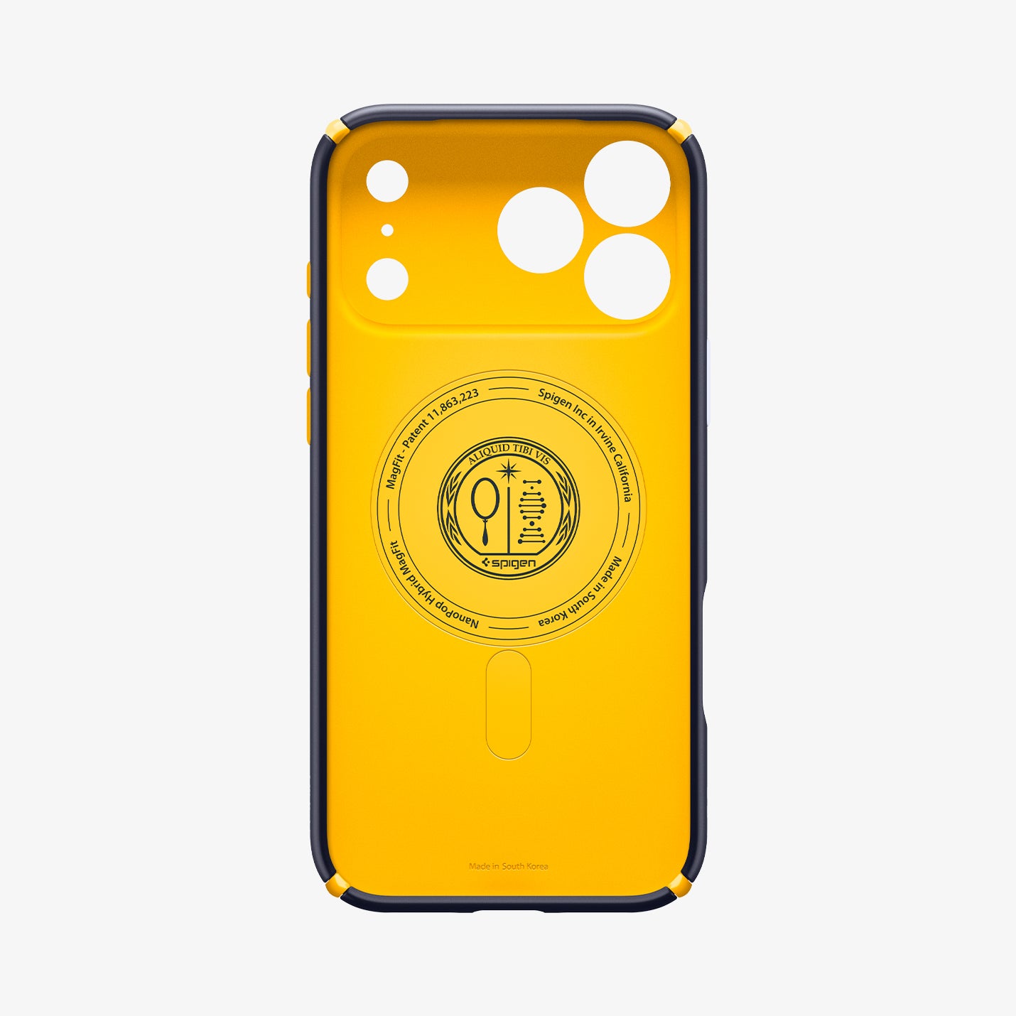 ACS09639 - iPhone 17 Pro Nano Pop Hybrid (MagFit) in Blueberry Navy showing the inside of case